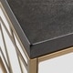 preview thumbnail 2 of 0, Sarapa Contemporary Black Shagreen and Antique Gold Entryway Table