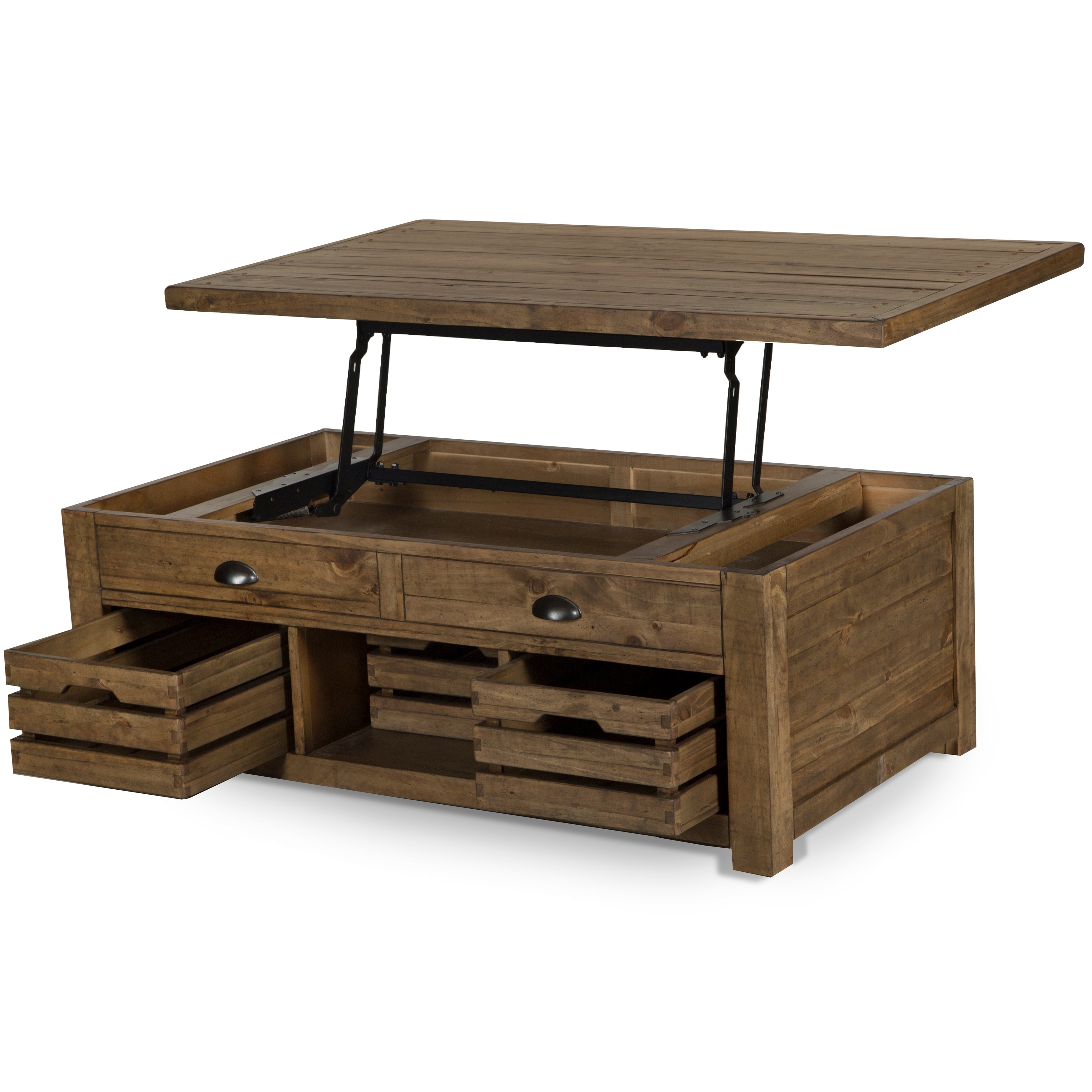 Stratton Rustic Warm Nutmeg Lift Top Storage Coffee Table With Casters Overstock 19843973