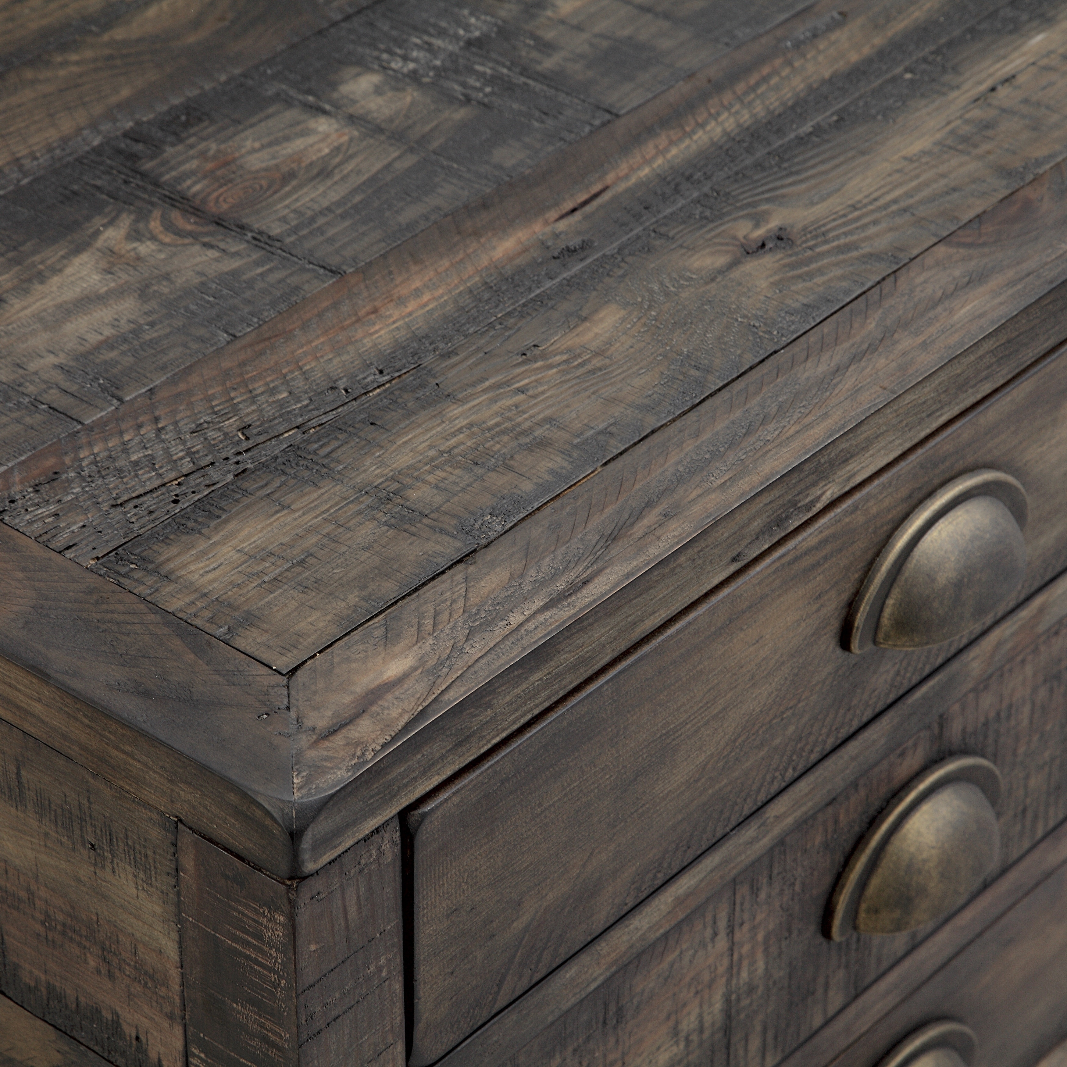Shop Vernon Rustic Weathered Bourbon Rectangular Storage Entryway