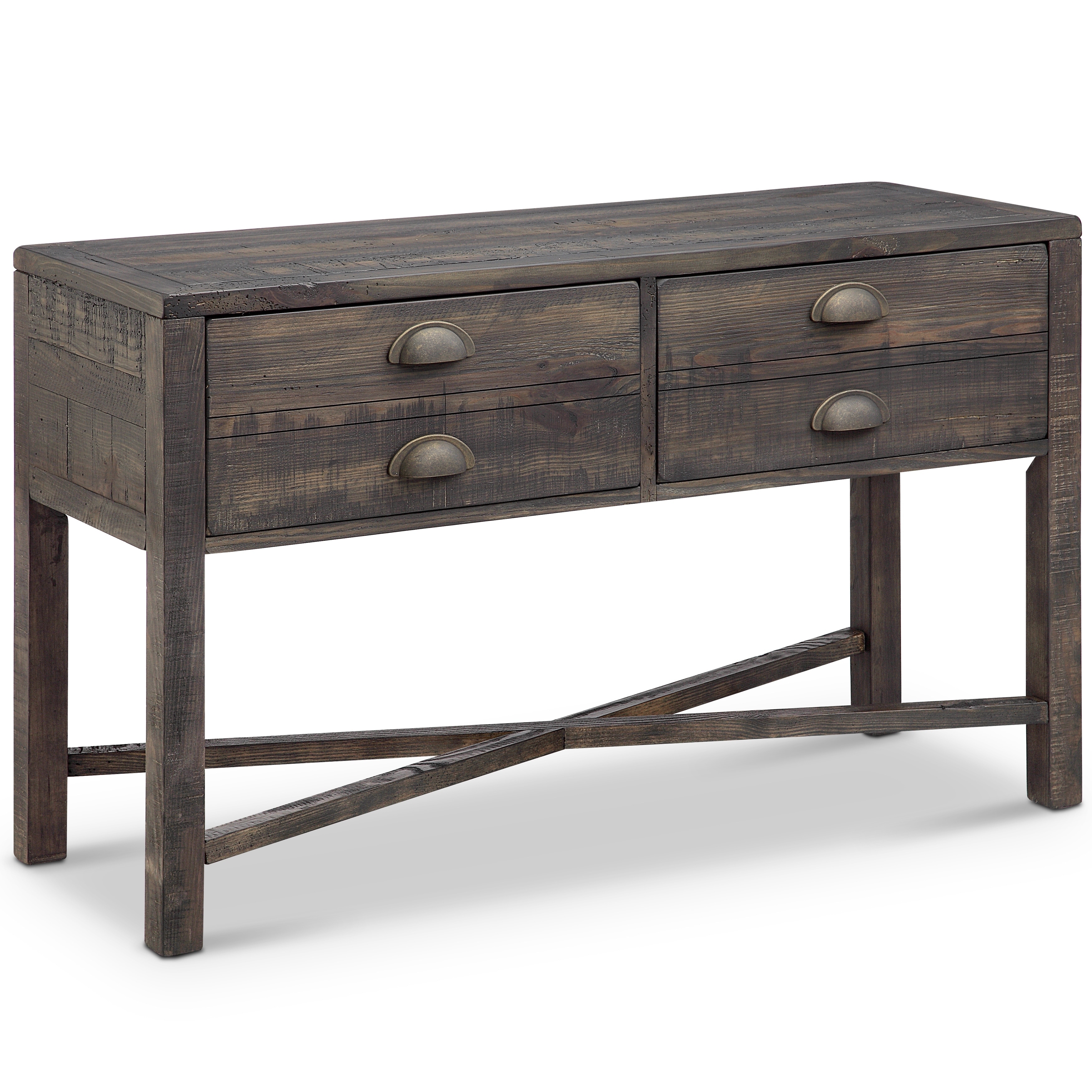 Shop Vernon Rustic Weathered Bourbon Rectangular Storage Entryway