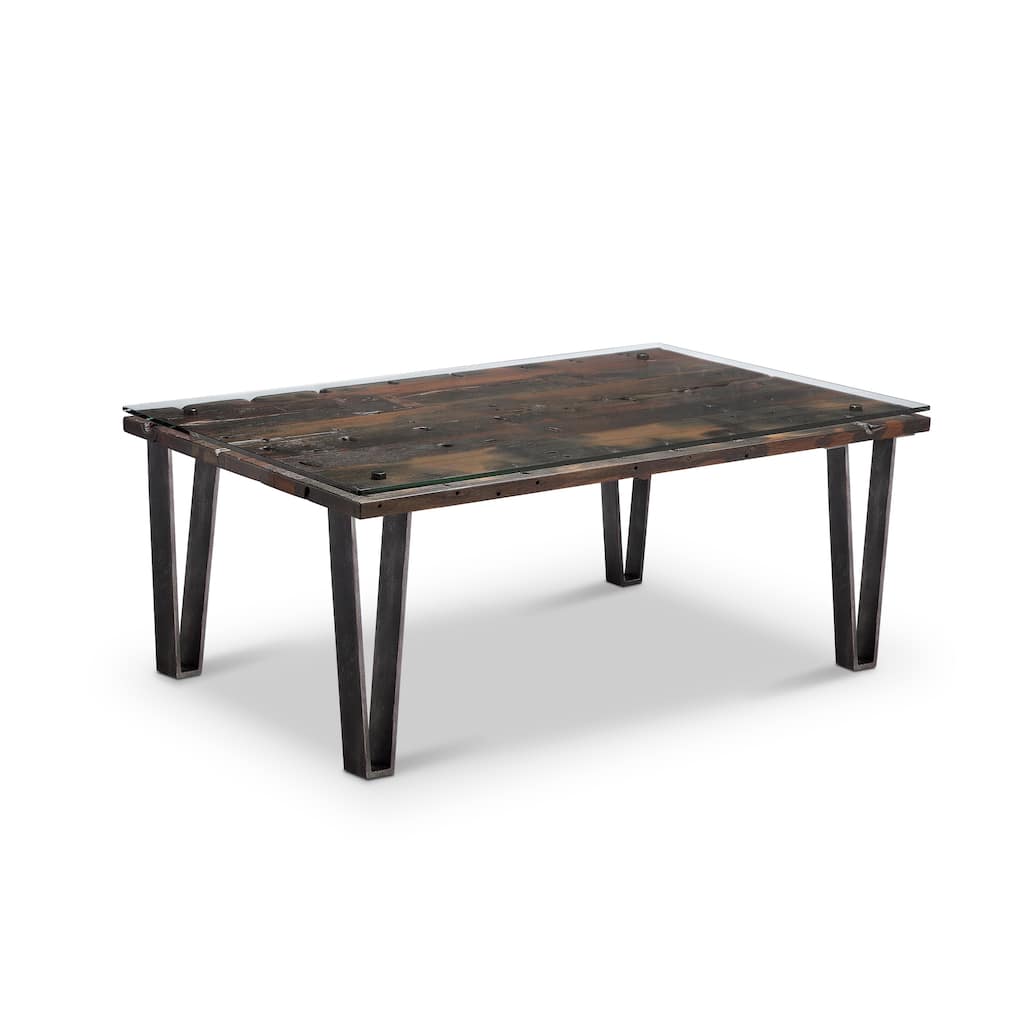 Vector Industrial Reclaimed Farmhouse Rectangular Coffee Table
