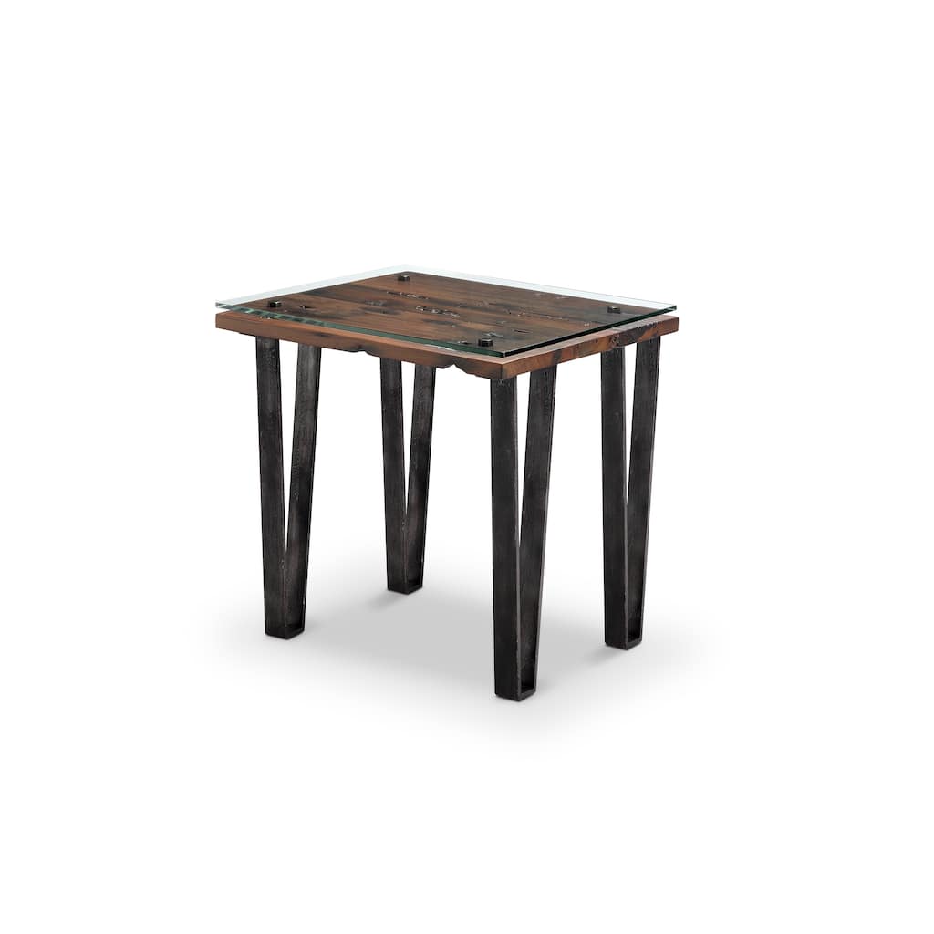 Vector Industrial Reclaimed Farmhouse Rectangular End Table