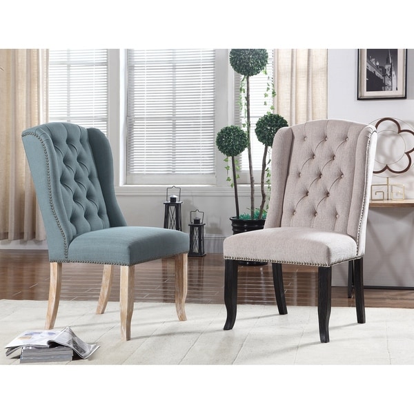 Shop Evelyn Tufted Wingback Hostess Chairs (Set of 2) by iNSPIRE Q