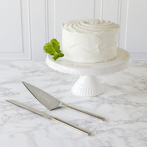 Love Cake Stand and Server Set
