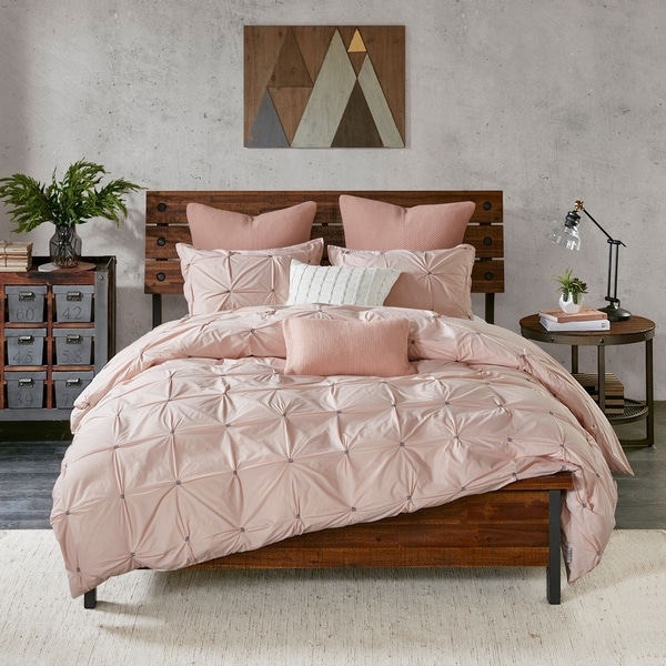 The Curated Nomad Jessie Blush Cotton 3-piece Comforter Set