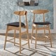 preview thumbnail 1 of 18, Norwegian Danish Mid-Century Dark Walnut Counter Height Stools (Set of 2) by iNSPIRE Q Modern