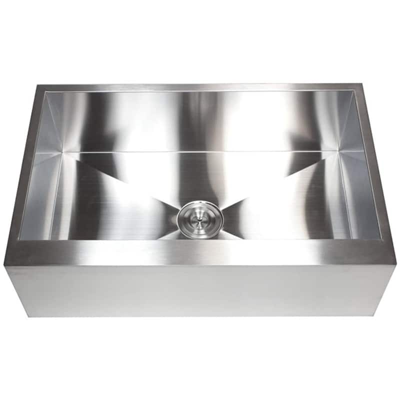36-inch Stainless Steel 16 Gauge Farmhouse Single Bowl Flat Apron Kitchen Sink