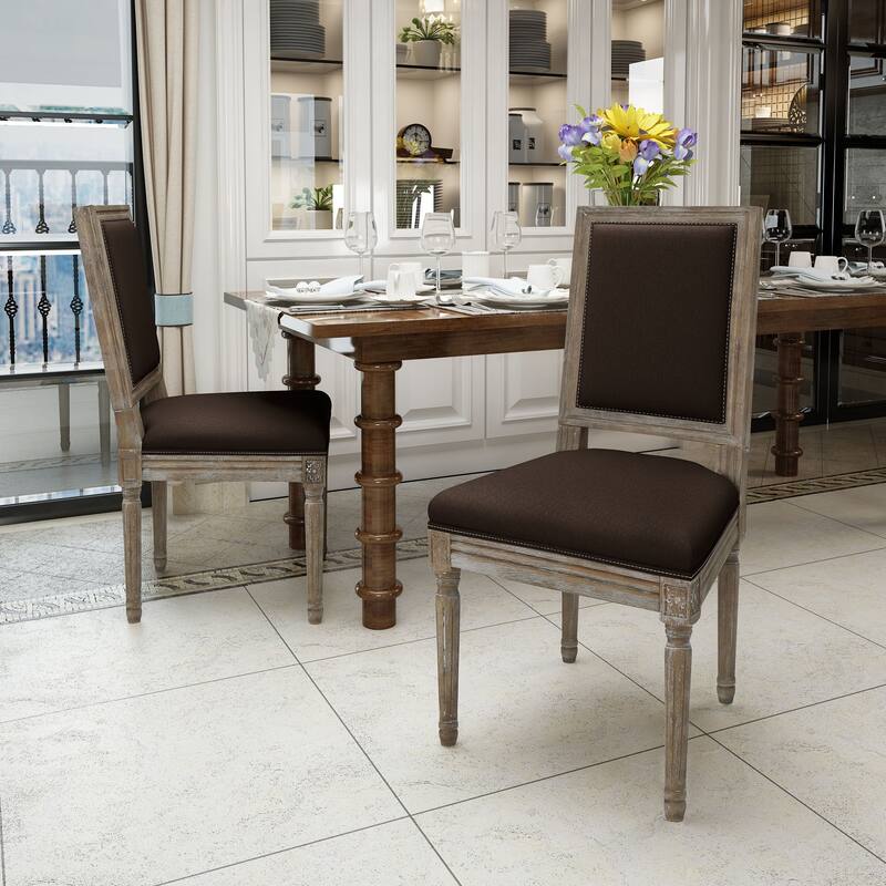 Ledger Traditional Fabric Dining Chair (Set of 2) by Christopher Knight Home