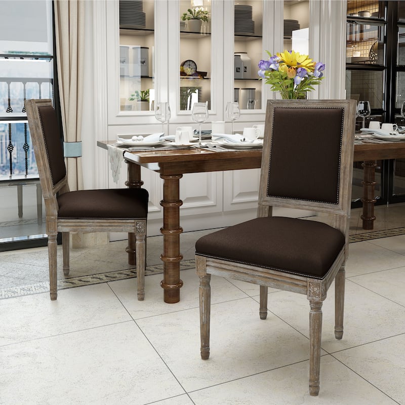 Ledger Traditional Fabric Dining Chair (Set of 2) by Christopher Knight Home