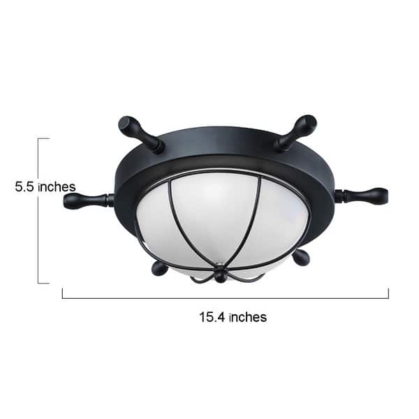 Shop Lnc Retro Vintage 1 Light Nautical Flush Mount Ceiling