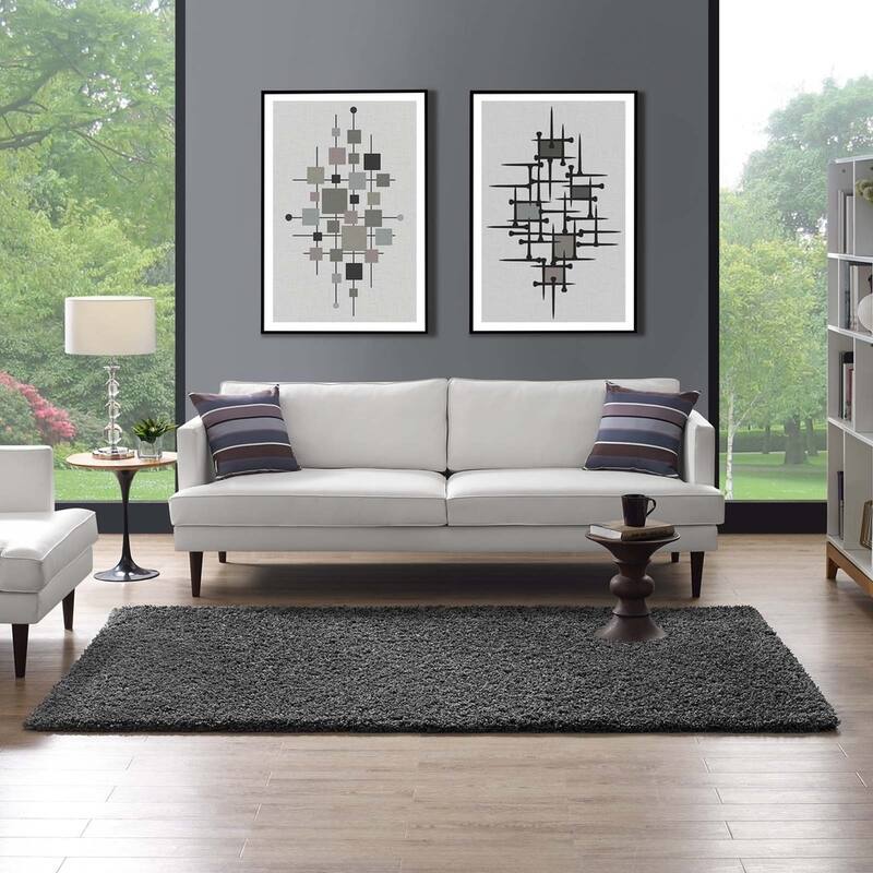 Enyssa Solid Shag Area Rug