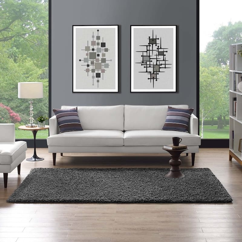 Enyssa Solid Shag Area Rug