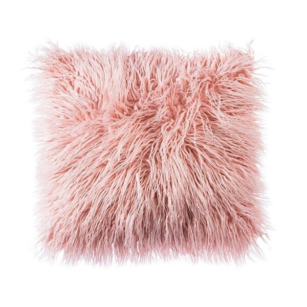 pink plush throw pillow