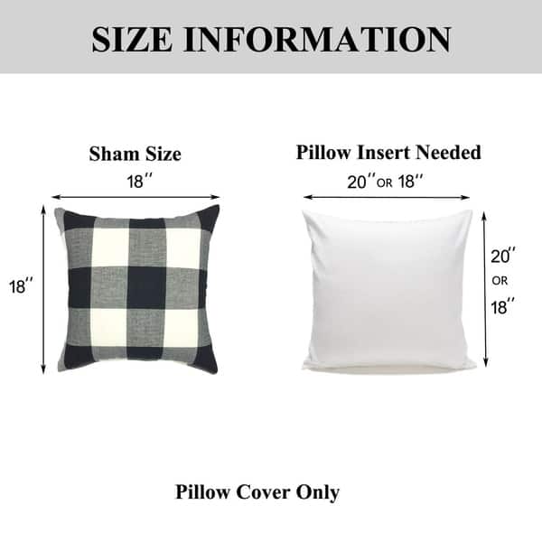 Shop Buffalo Check 18 Inch Decorative Throw Pillow Cover Set Of 2