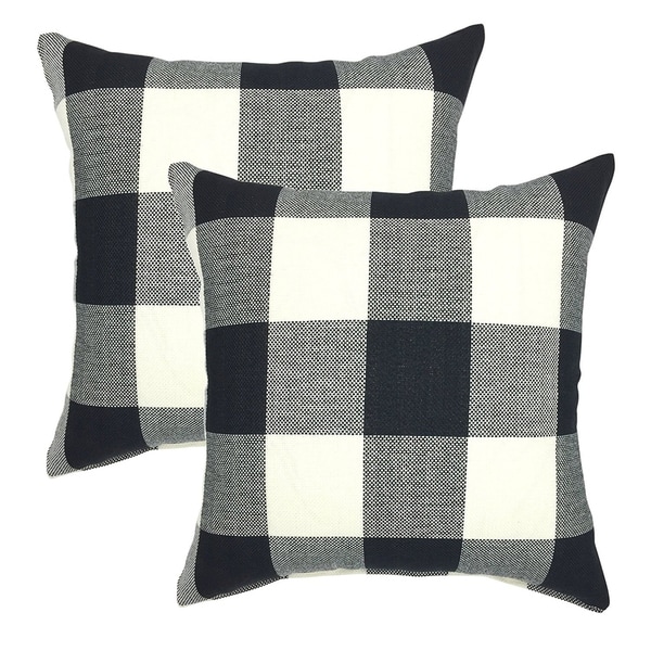 Shop Buffalo Check 18 Inch Decorative Throw Pillow Cover Set Of 2 On Sale Free Shipping On