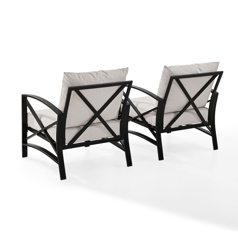 Crosley Kaplan 2 Pc Outdoor Chair Set - 72 W x 30.5 D x 32 H