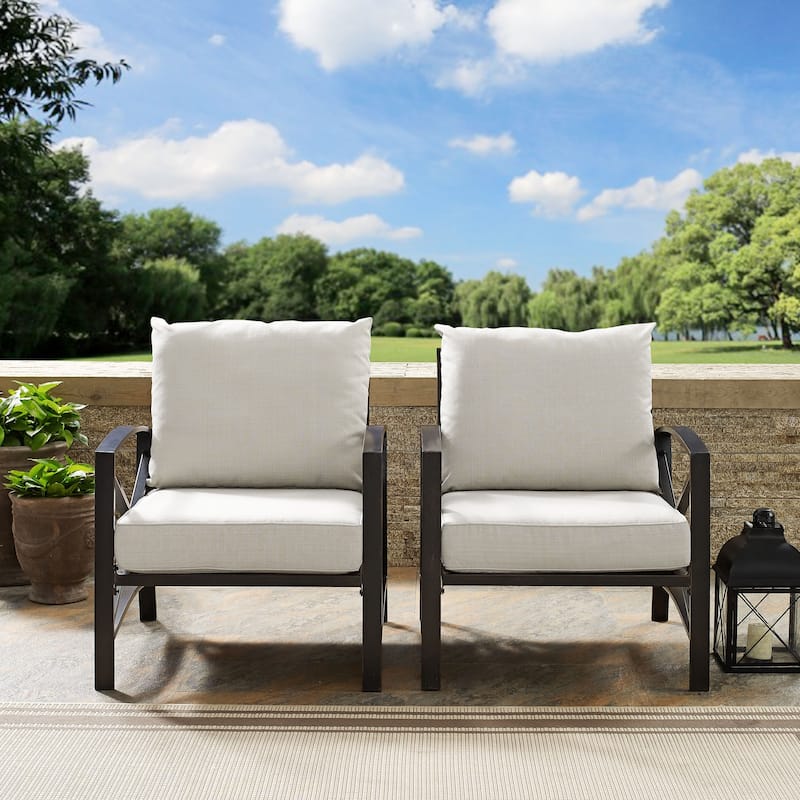 Crosley Kaplan 2 Pc Outdoor Chair Set - 72 W x 30.5 D x 32 H
