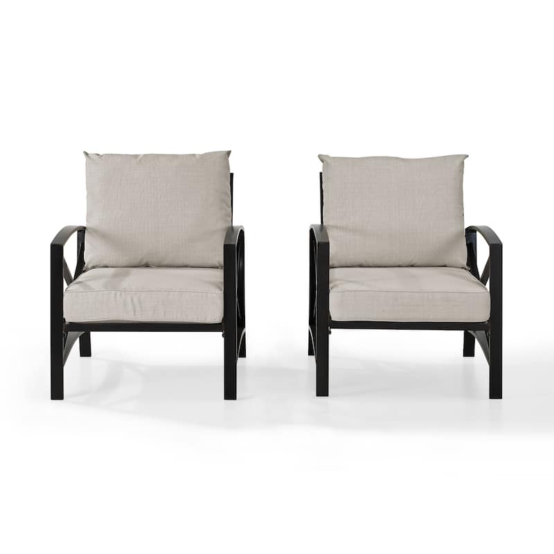 Crosley Kaplan 2 Pc Outdoor Chair Set - 72 W x 30.5 D x 32 H