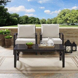 Crosley Kaplan 3Pc Outdoor Chair Set - 50"W x 71.5"D x 36"H - Bed Bath ...