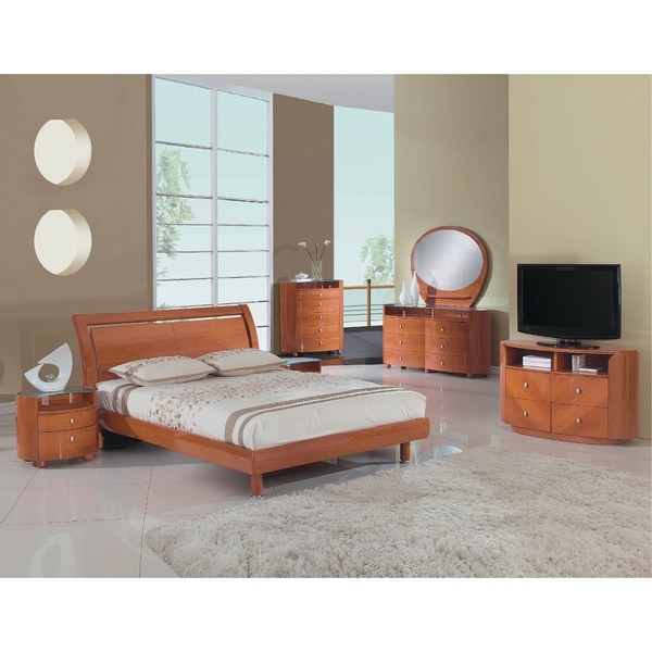 Cosmo Contemporary Brown Wood Platform Bed Only Free Shipping Cosmo Contemporary Brown Wood Platform Bed Only