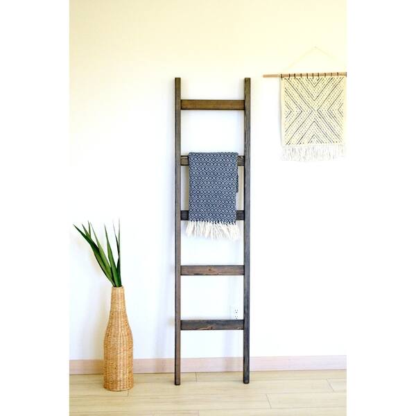 Shop 6ft Decorative Blanket Ladder Freestanding Wood Display On