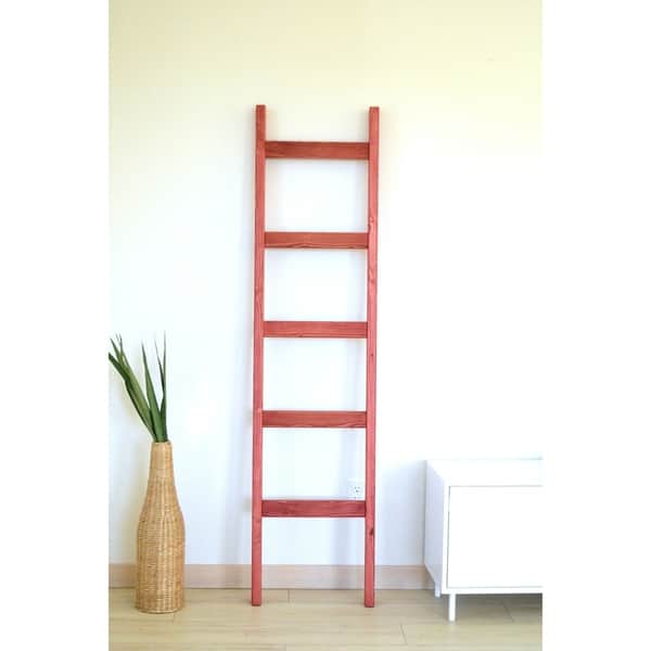 Shop 6ft Decorative Blanket Ladder Freestanding Wood Display On