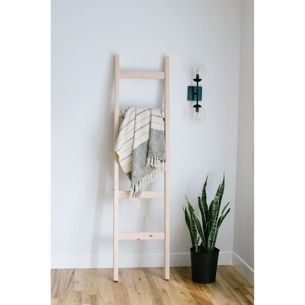 Shop 6ft Decorative Blanket Ladder Freestanding Wood Display On