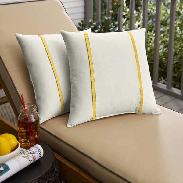 Fab Habitat Tile Recycled Polyester Indoor/Outdoor Pillows For Patio