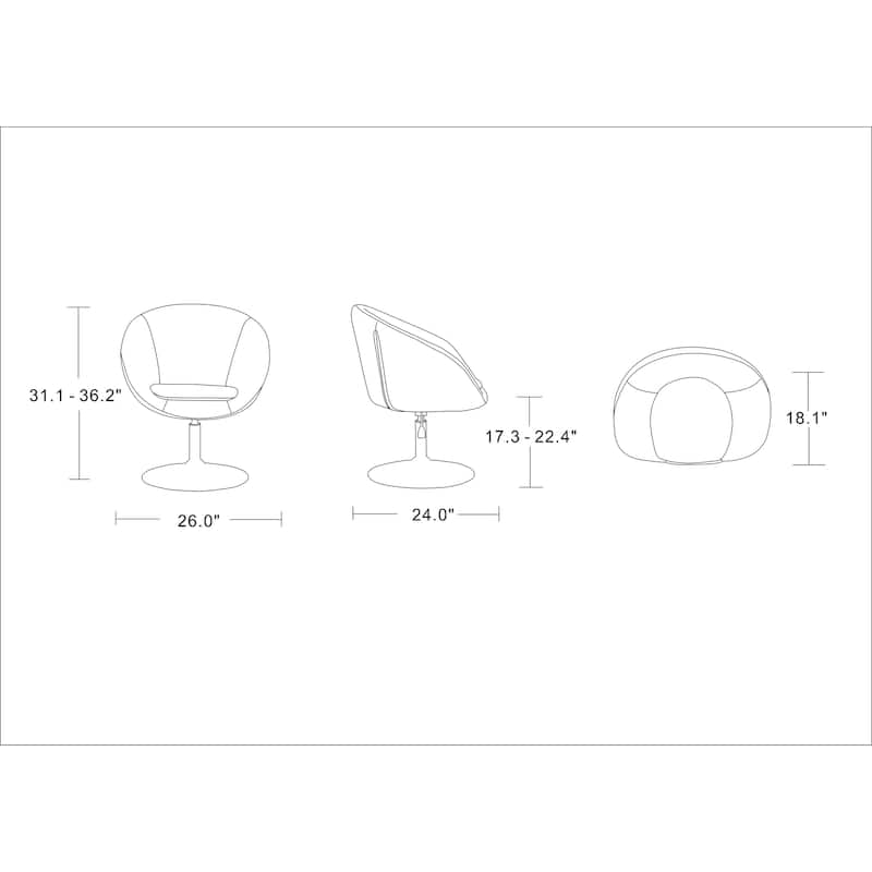 Hopper Swivel Adjustable Height Chair