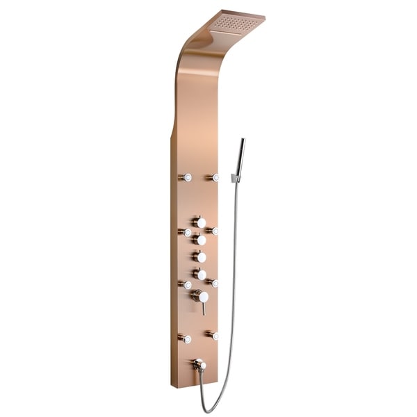 AKDY Stainless Steel Shower Tower Panel System Spa Rainfall Waterfall Shower Head
