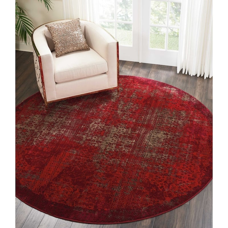 Nourison Karma Over-Dyed Distressed Vintage Abstract Area Rug