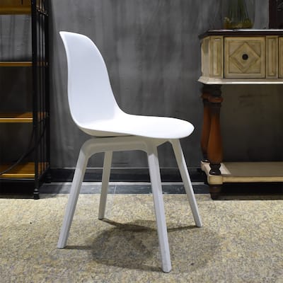 Yuna White Polypropylene Dining Chair (Set of 2)