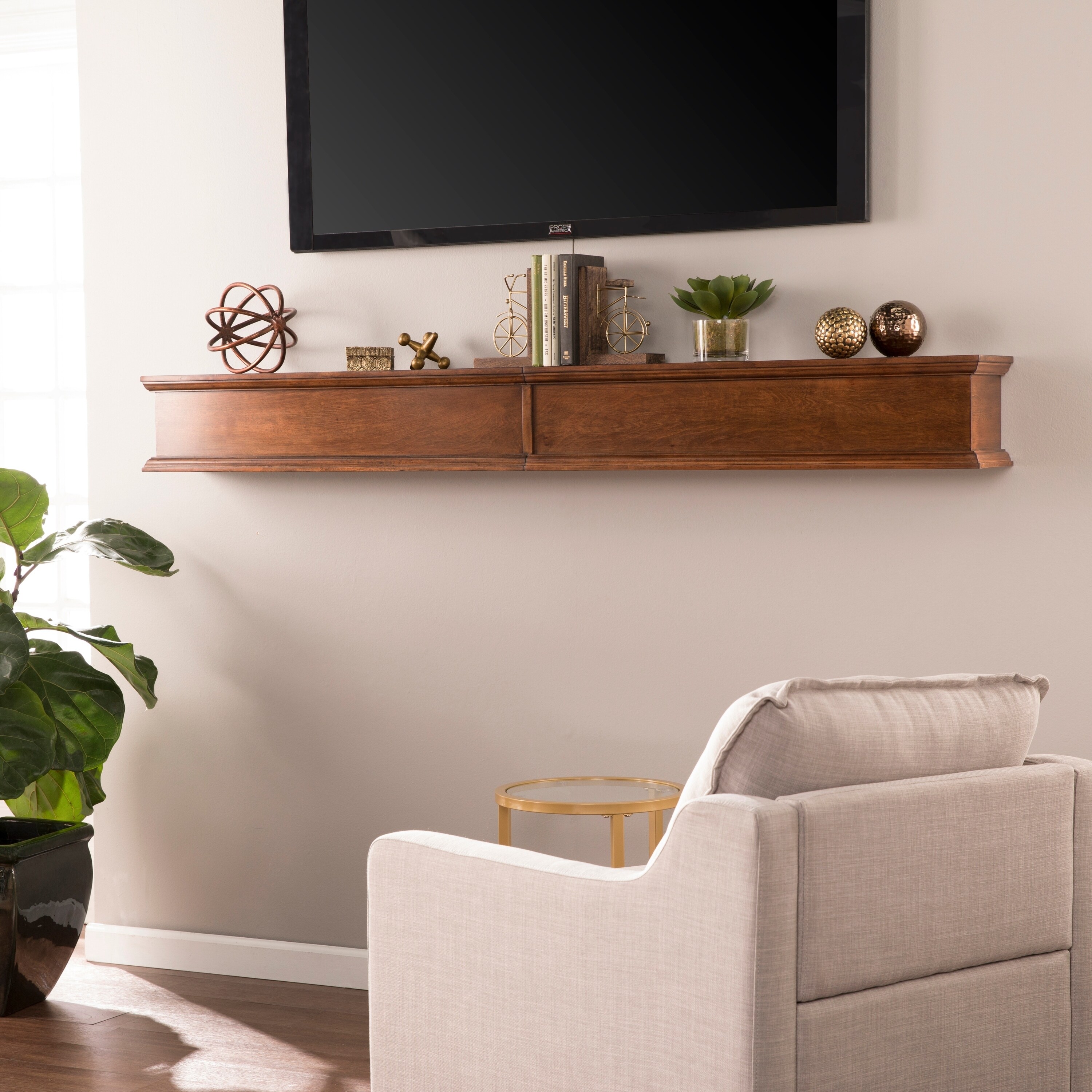 Shop Strick Bolton Tilo Whiskey Maple Fireplace Mantel Shelf