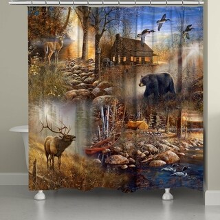 laural home dream forest shower curtain