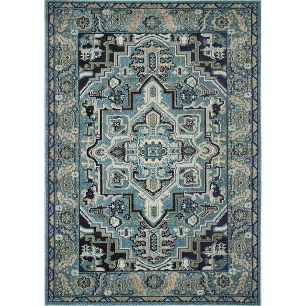 Shop Lyke Home Persian Inspired Turquoise Rug 5x7 Free Shipping
