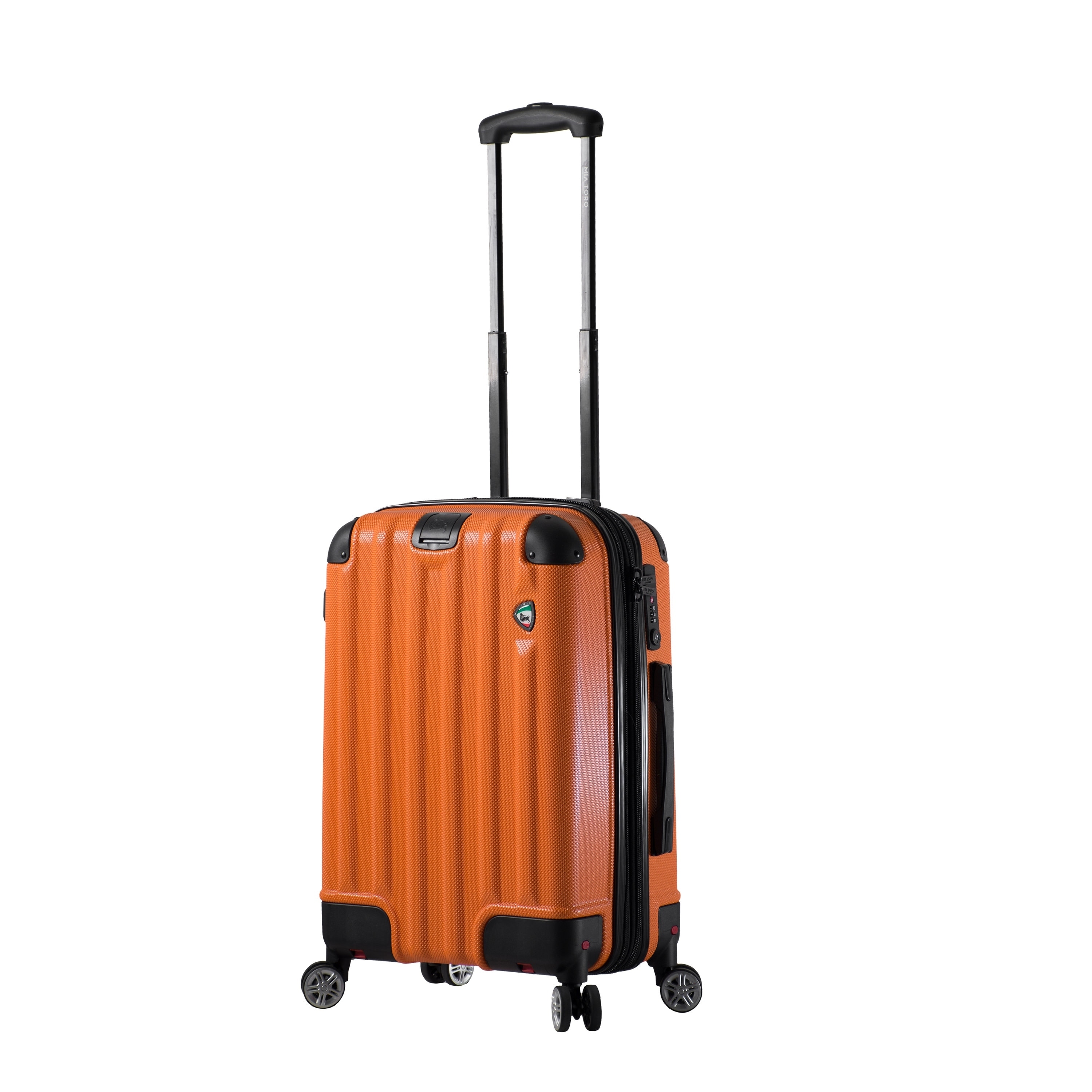Mia Toro Italy Incatesimo Hardside Spinner Luggage 3pc Set-Orange