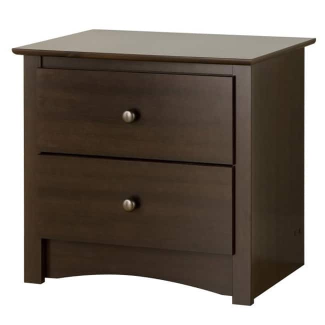 Prepac 2-Drawer Nightstand - Espresso
