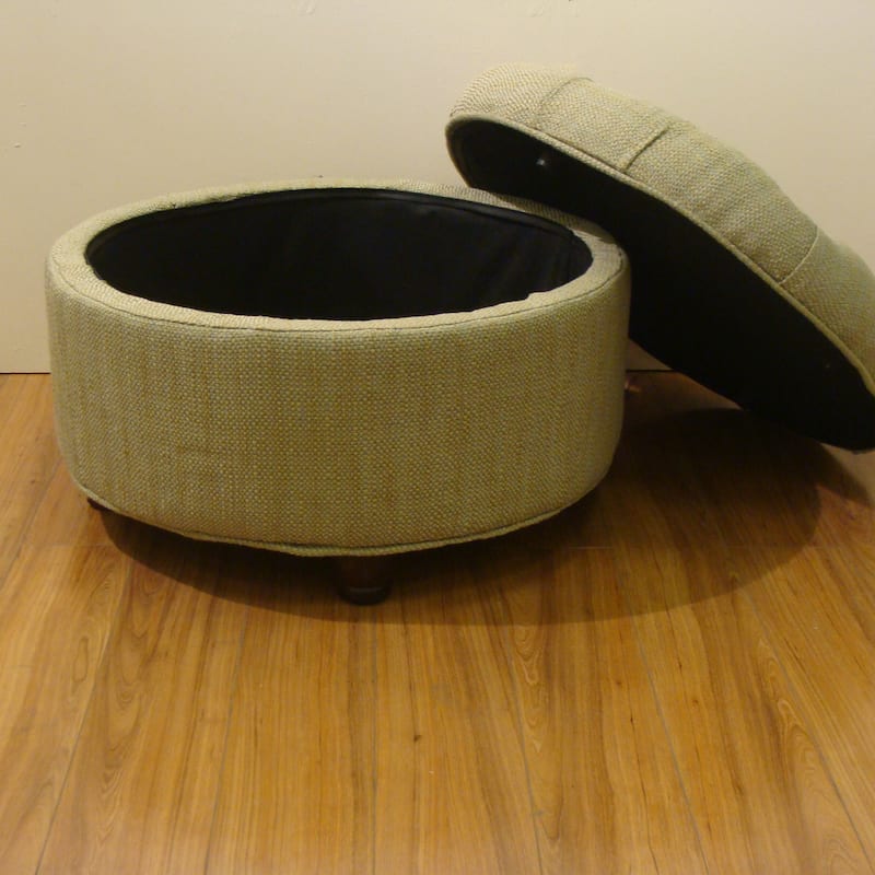 Copper Grove Moses Large Tufted Round Storage Ottoman
