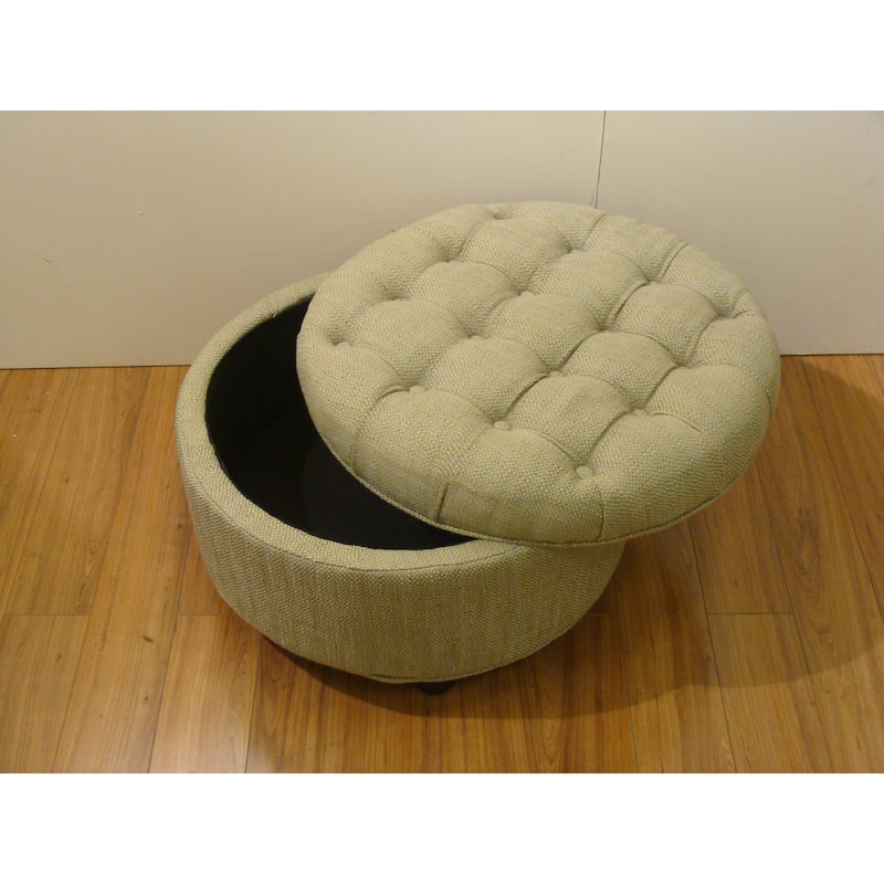 Copper Grove Moses Large Tufted Round Storage Ottoman