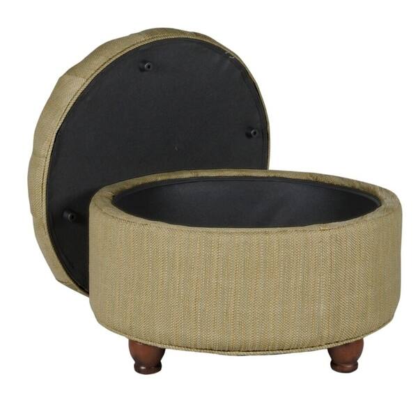 Copper Grove Moses Large Tufted Round Storage Ottoman
