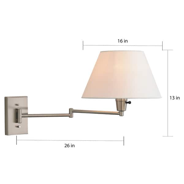 Tustin Brushed Steel Wall Swing Arm Lamp Bed Bath & Beyond 19856159