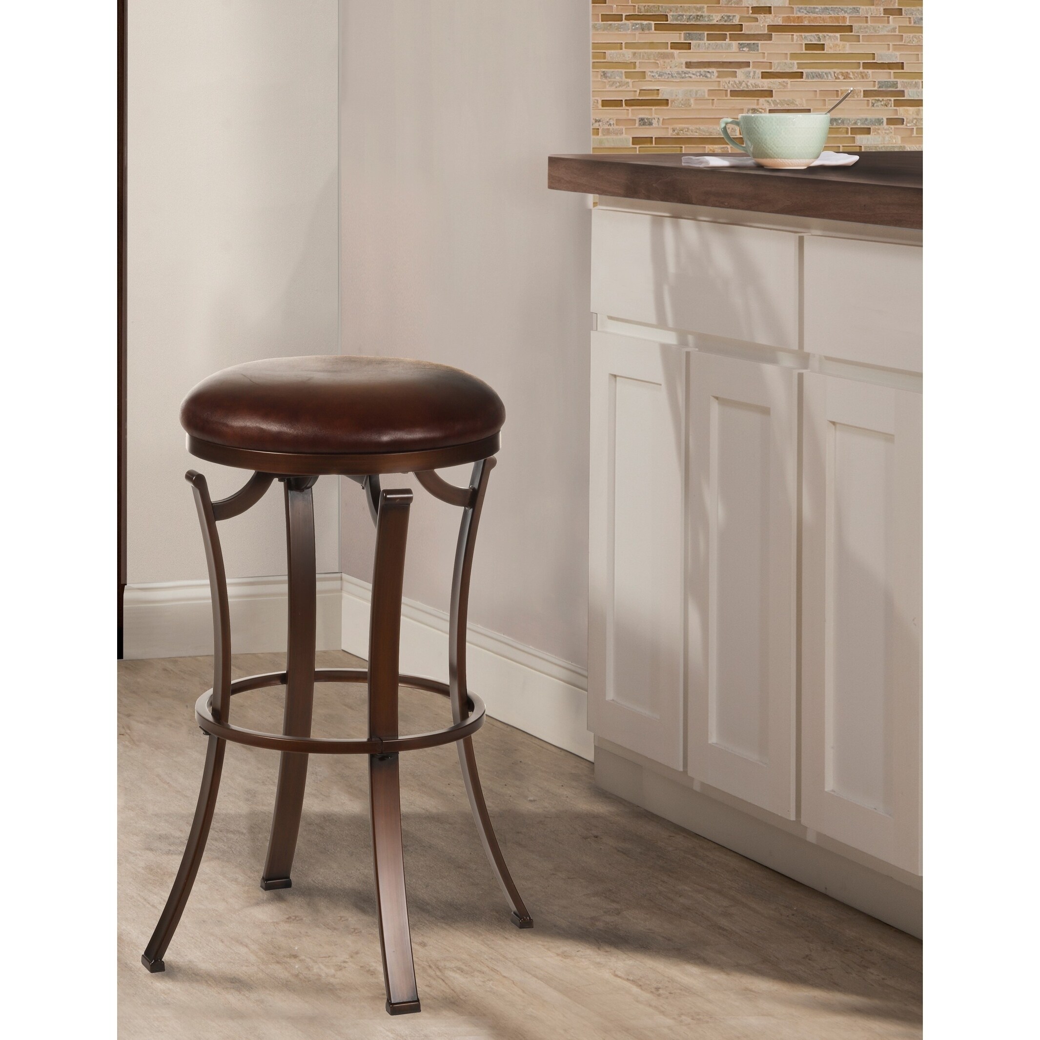 Shop Copper Grove Kalmia Backless Swivel Stool On Sale