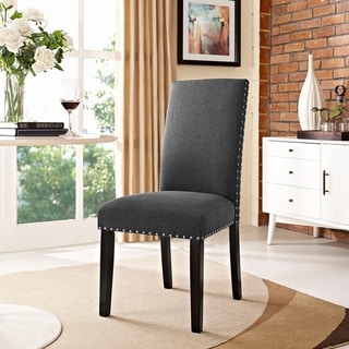 Porch & Den Felix Upholstered Grey and Beige Dining Chair