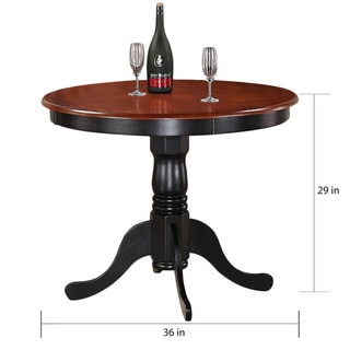 Copper Grove  Karl Wood 36-inch Round Antique Table (Cherry Finish/Black Finish)