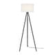 preview thumbnail 4 of 4, Carson Carrington Vinderup Black 61.25-inch 3-way Tripod Floor Lamp with Linen Shade