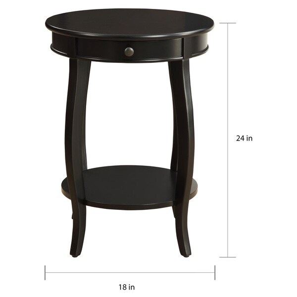 black and copper side table