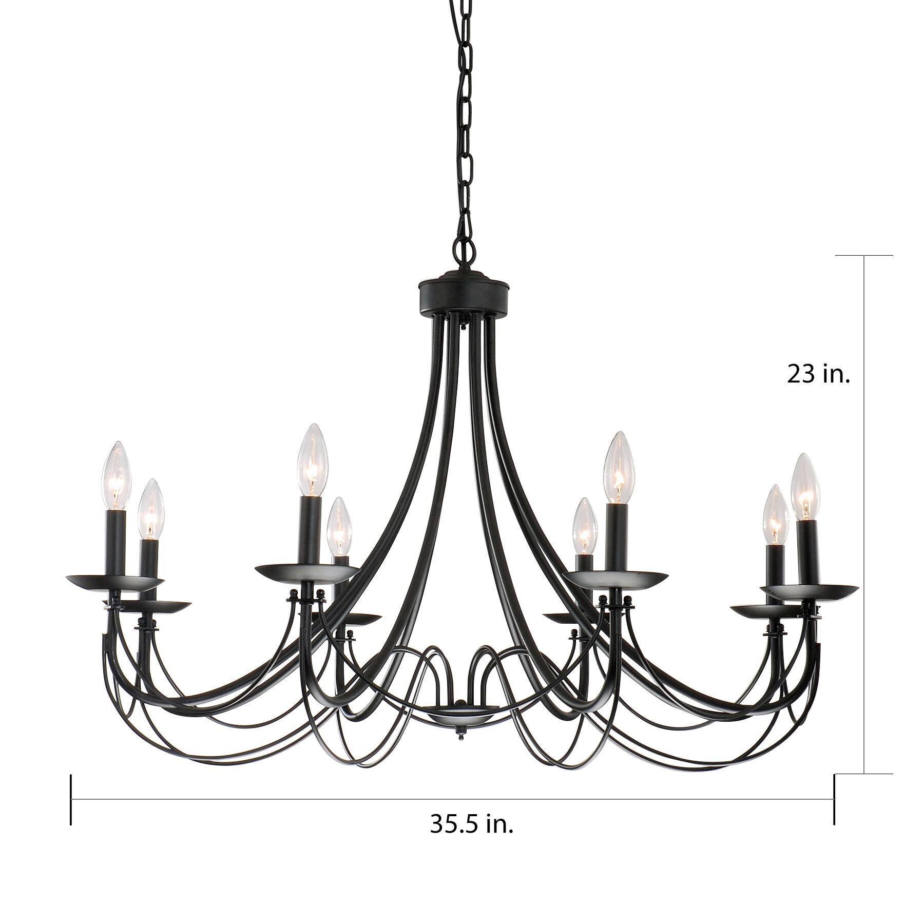 The Gray Barn Calloway Hill Iron 8 Light Black Chandelier The Gray Barn Calloway Hill Iron 8