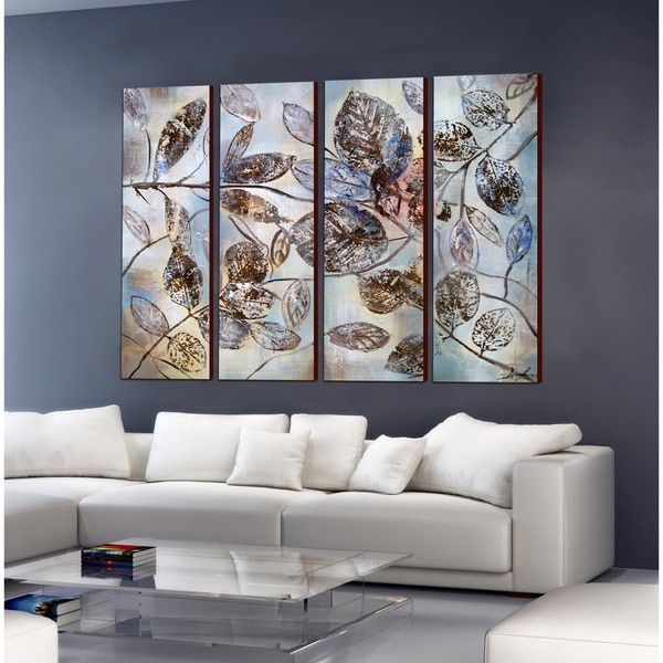 Copper Grove 'The Falling Leaf' 4-piece Gallery Wrapped Canvas - multi