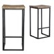 Carbon Loft Jarrell Wood and Iron Backless Bar Stool - Thumbnail 1