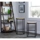 Carbon Loft Jarrell Wood and Iron Backless Bar Stool - Thumbnail 0
